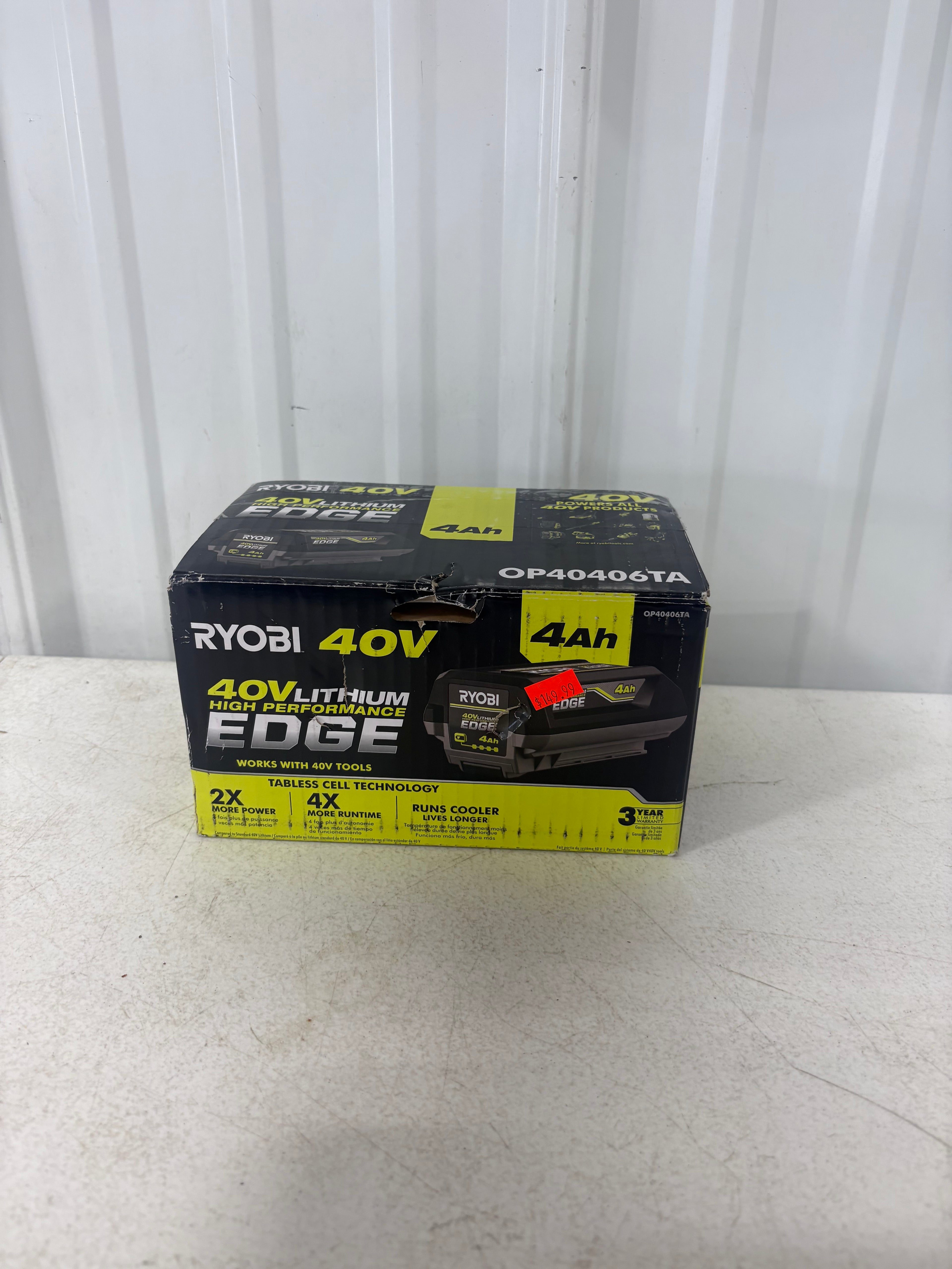 RYOBI 40V 4.0 Ah Lithium-Ion High Performance EDGE Battery