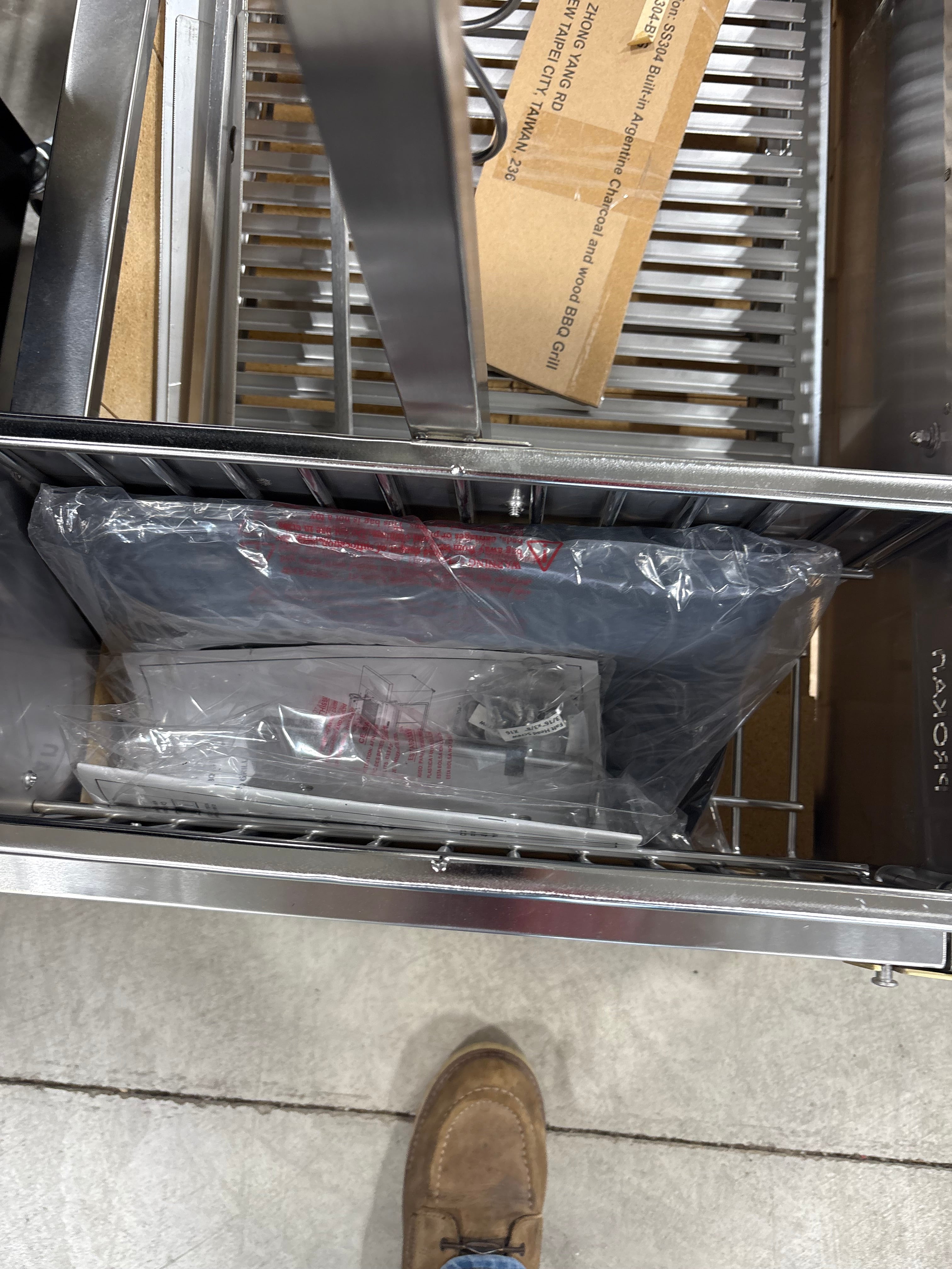 Brand new PROKAn 36 in. Infinity Portable Argentine Charcoal and Wood Built-In Grill in Stainless Steel