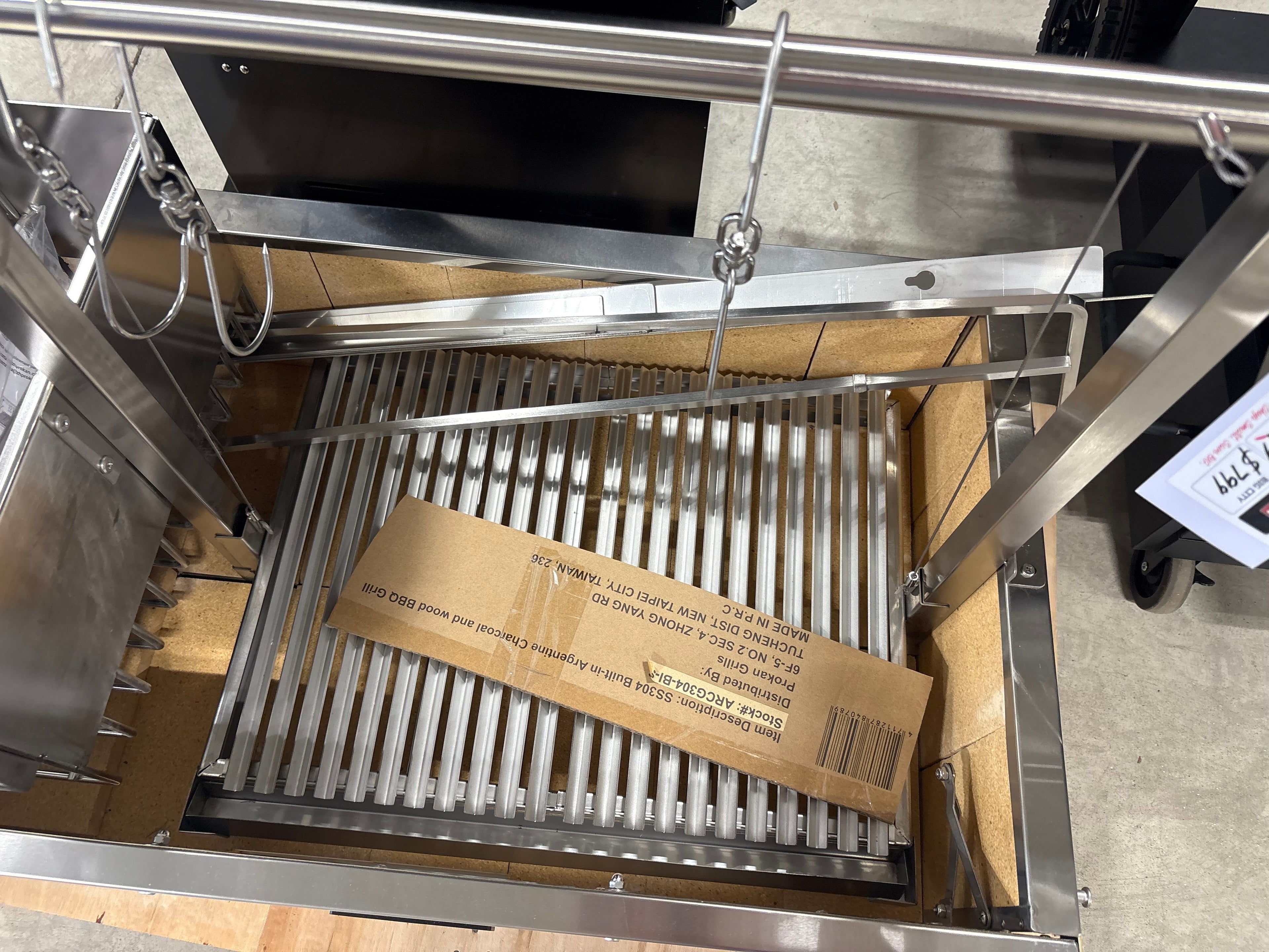 Brand new PROKAn 36 in. Infinity Portable Argentine Charcoal and Wood Built-In Grill in Stainless Steel