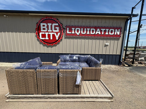 Brand new and Fully Assembled Laguna Point Natural 4 PC Wicker Outdoor Sectional