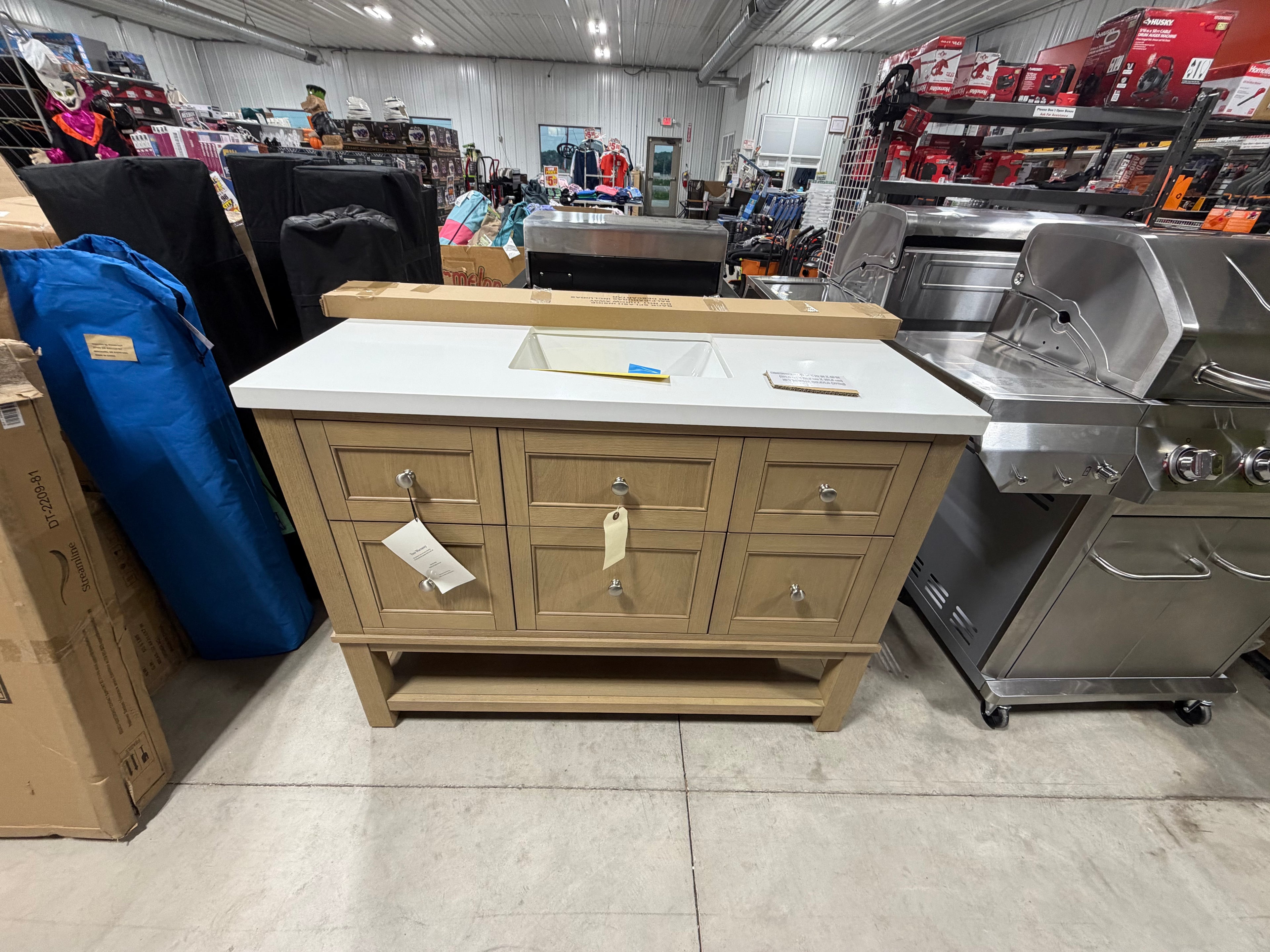 Brand new Becki Owens Charlette 48" Bathroom vanity 48"x22"x40"