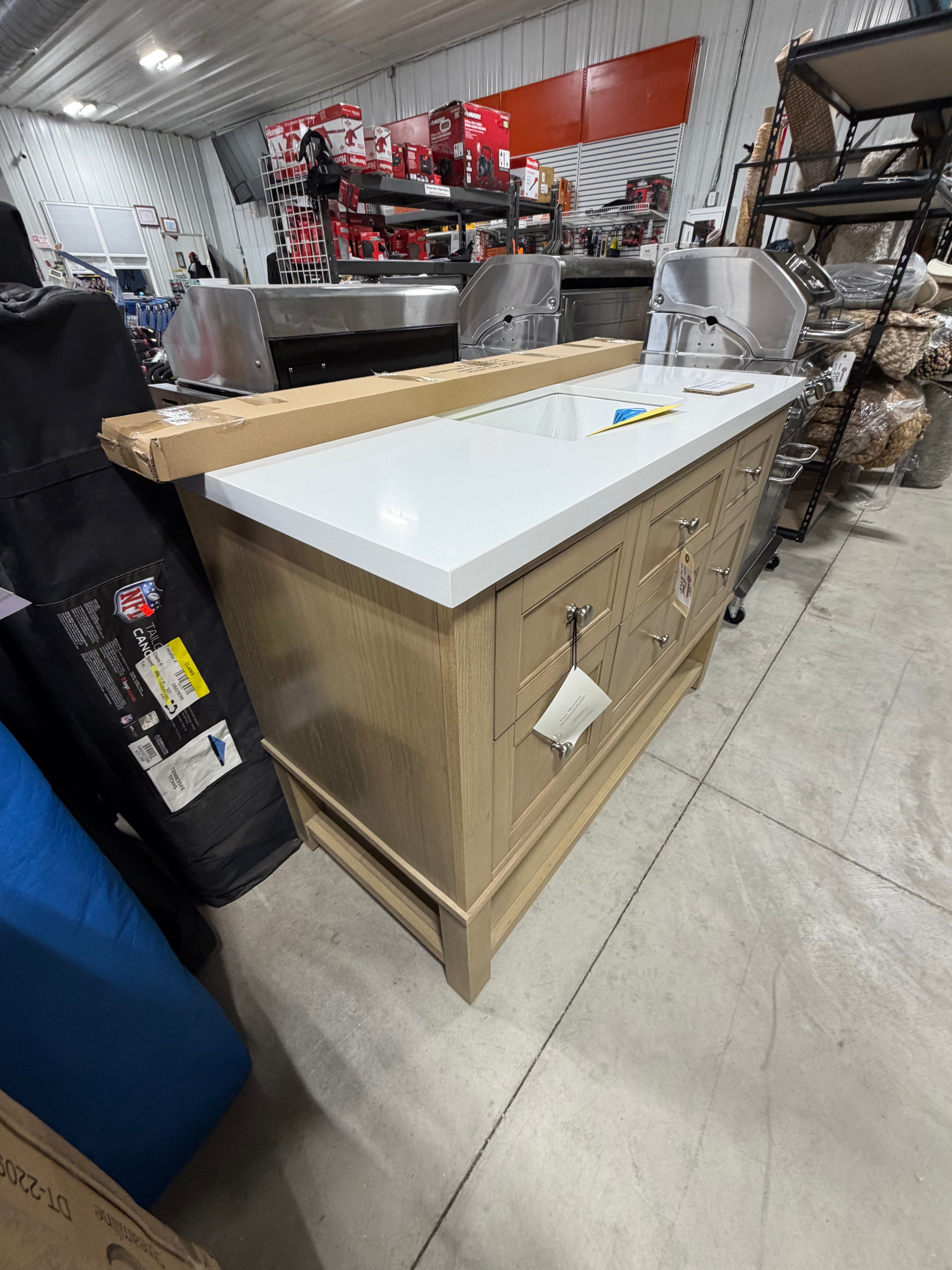 Brand new Becki Owens Charlette 48" Bathroom vanity 48"x22"x40"