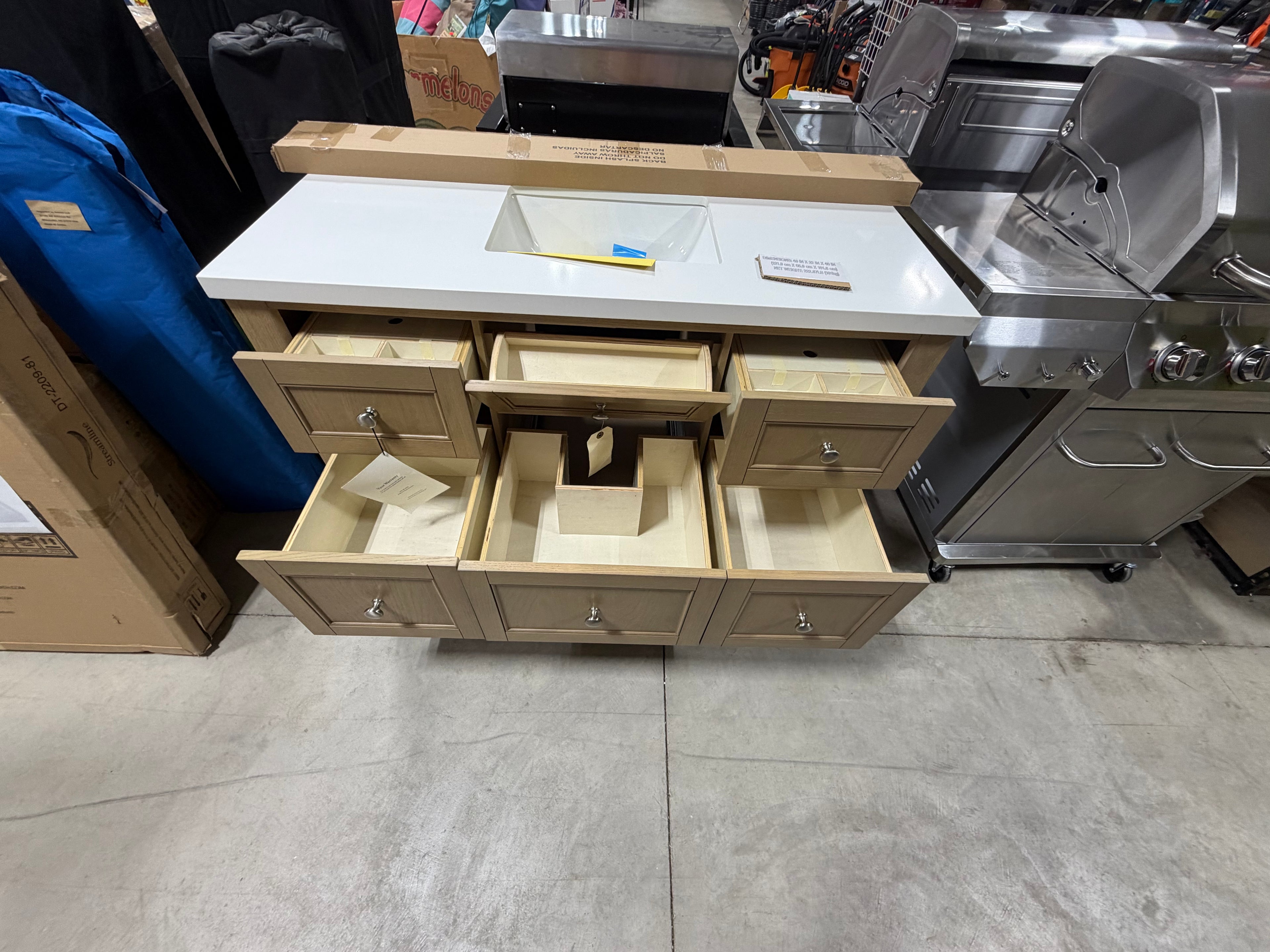 Brand new Becki Owens Charlette 48" Bathroom vanity 48"x22"x40"