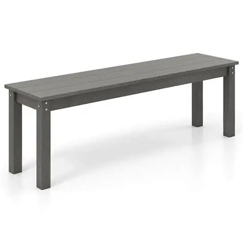 Brand new and Fully assembled HONEY JOY Outdoor Bench 2-3 Person HDPE, 55 in-Gray