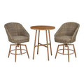 Brand new Hampton Bay Capestone Brown 3-Piece Wicker Round Table Outdoor Dining Set