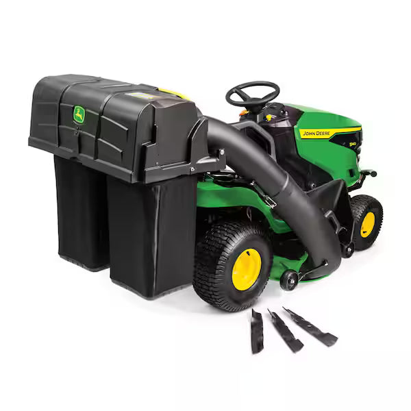 Brand new John Deere 48 in. Twin Bagger for 100 Series Tractors Compatible with S140 and S160 models, as well as Edge 48 in. decks for E, D, L and LA 100 Series mowers